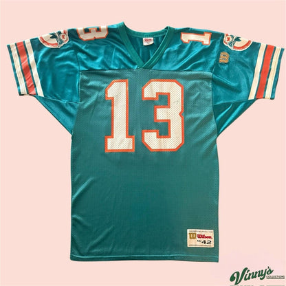 Vintage 80s Wilson NFL Miami Dolphins Dan Marino Football Jersey Mens Medium