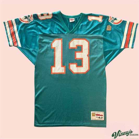 Vintage 80s Wilson NFL Miami Dolphins Dan Marino Football Jersey Mens Medium