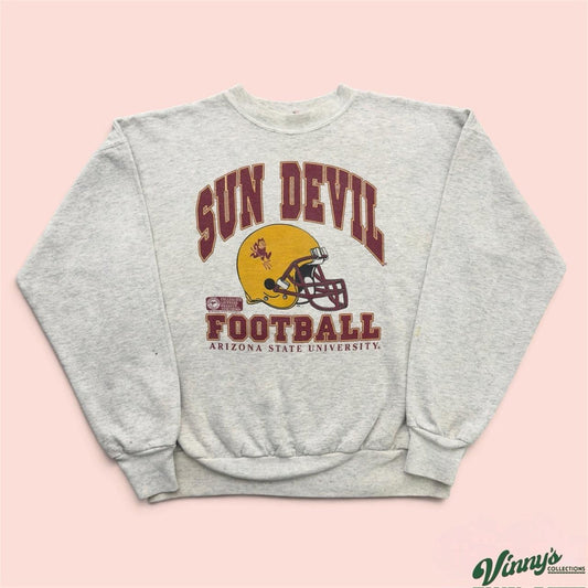 Vintage 90s ASU Arizona State Sun Devil Football College Sweatshirt Mens Large
