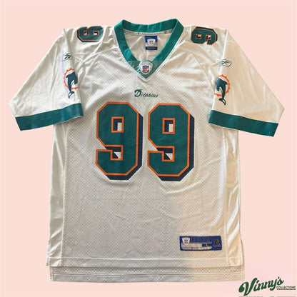 Vintage 00s Reebok NFL Miami Dolphins Jason Taylor Football Jersey Mens Large