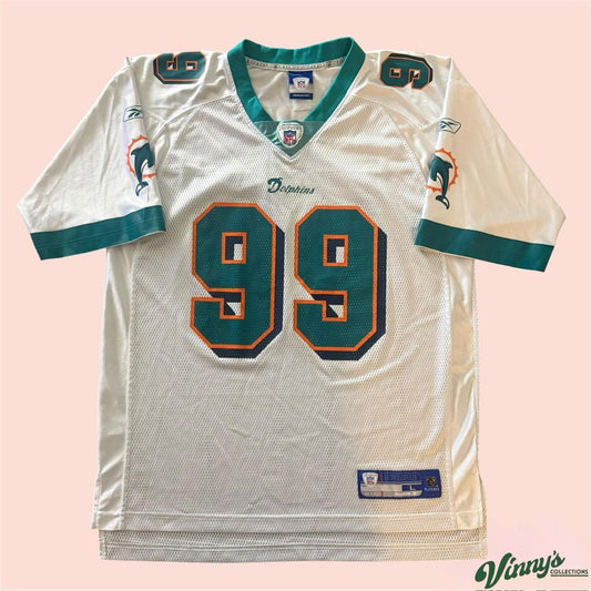 Vintage 00s Reebok NFL Miami Dolphins Jason Taylor Football Jersey Mens Large