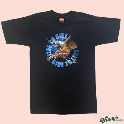 Vintage 90s Harley Davidson Live to Ride San Juan Puerto Rico Shirt Mens Large