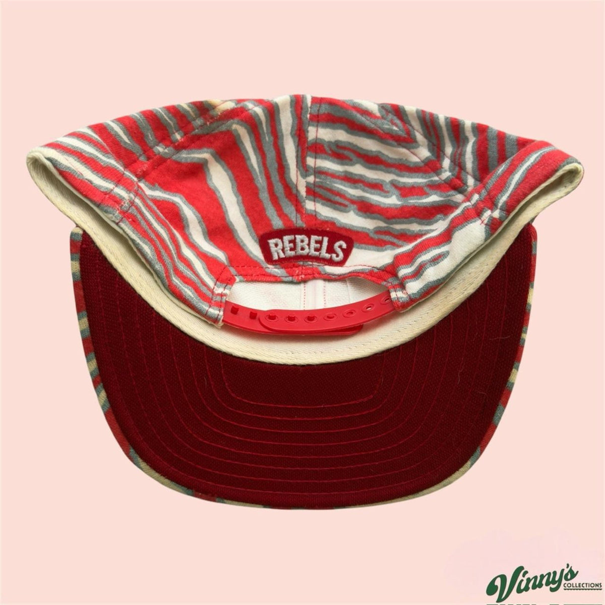 Vintage 90s Zubaz UNLV Runnin Rebels College Snapback Hat