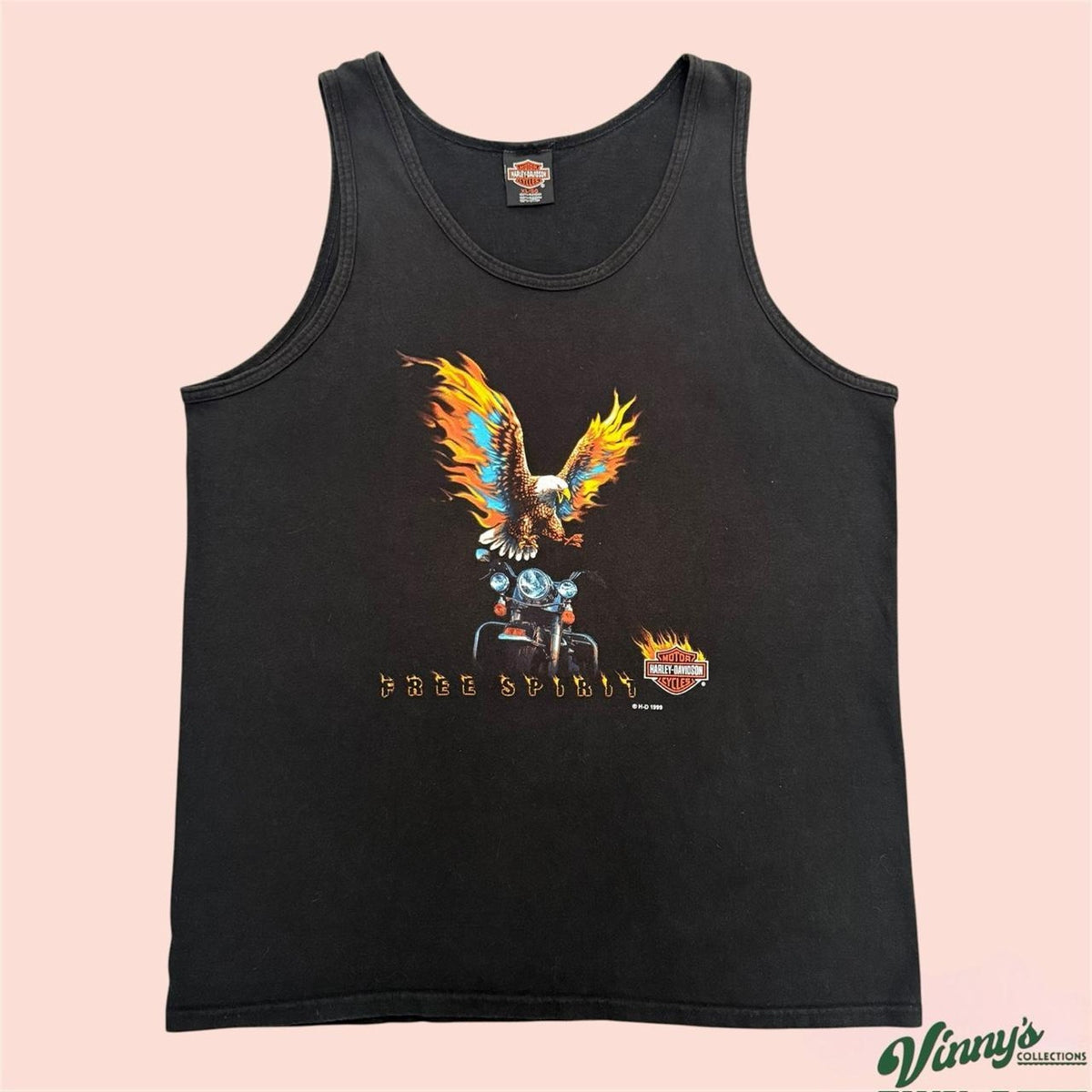 Vintage 90s Harley Davidson Cabo San Lucas Mexico Biker Tank Top Mens XL