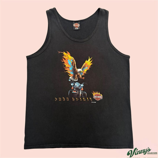 Vintage 90s Harley Davidson Cabo San Lucas Mexico Biker Tank Top Mens XL