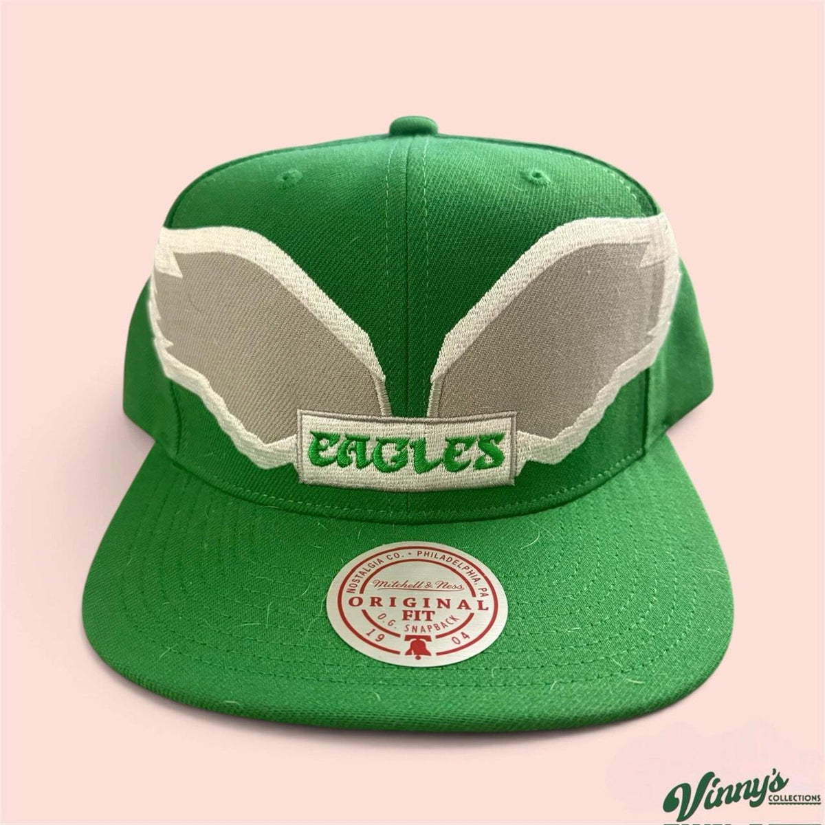 Mitchell & Ness Philadelphia Eagles Kelly Green Wings Snapback Hat