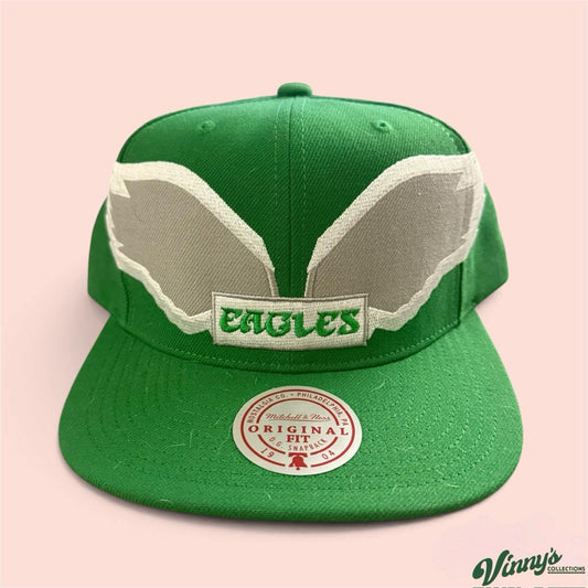 Mitchell & Ness Philadelphia Eagles Kelly Green Wings Snapback Hat
