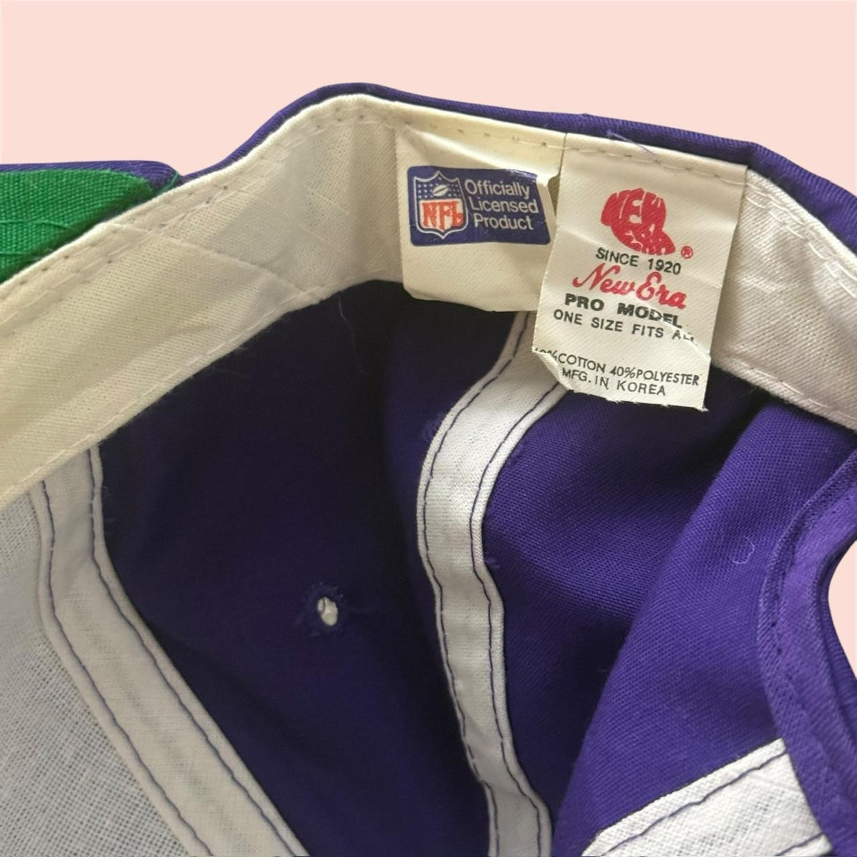 Vintage 90s New Era NFL Minnesota Vikings Football Snapback Hat