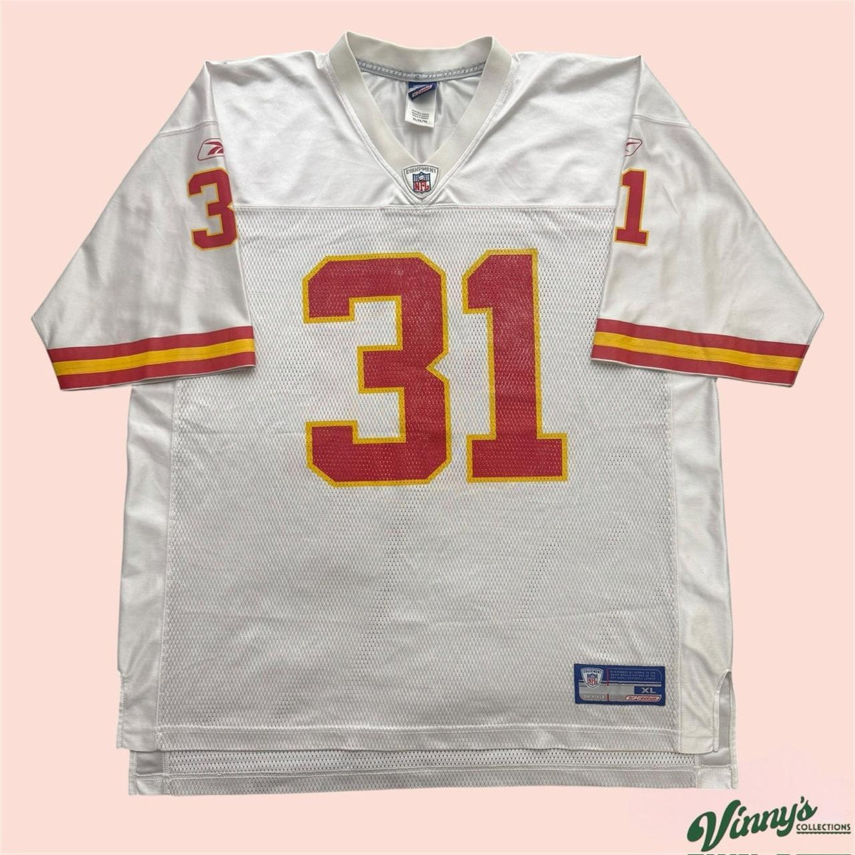 Vintage 00s Reebok Kansas City Chiefs Priest Holmes Football Jersey Mens XL