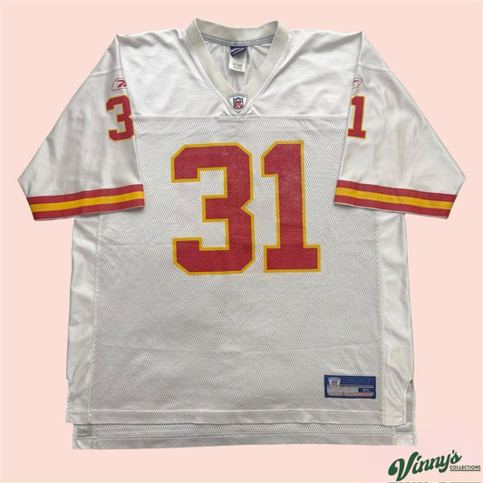 Vintage 00s Reebok Kansas City Chiefs Priest Holmes Football Jersey Mens XL