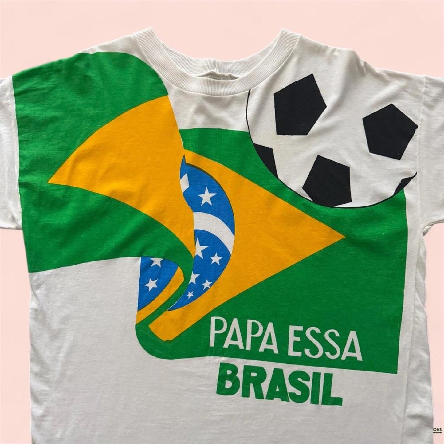 Vintage Brazil Papa Essa Brasil Soccer Shirt Mens Large