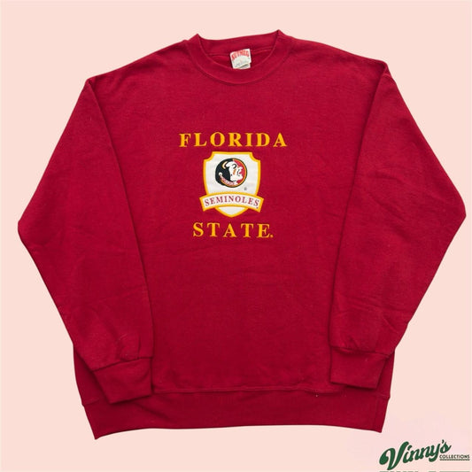 Vintage 90s Nutmeg Mills FSU Florida State Seminoles Crewneck Sweatshirt Mens XL