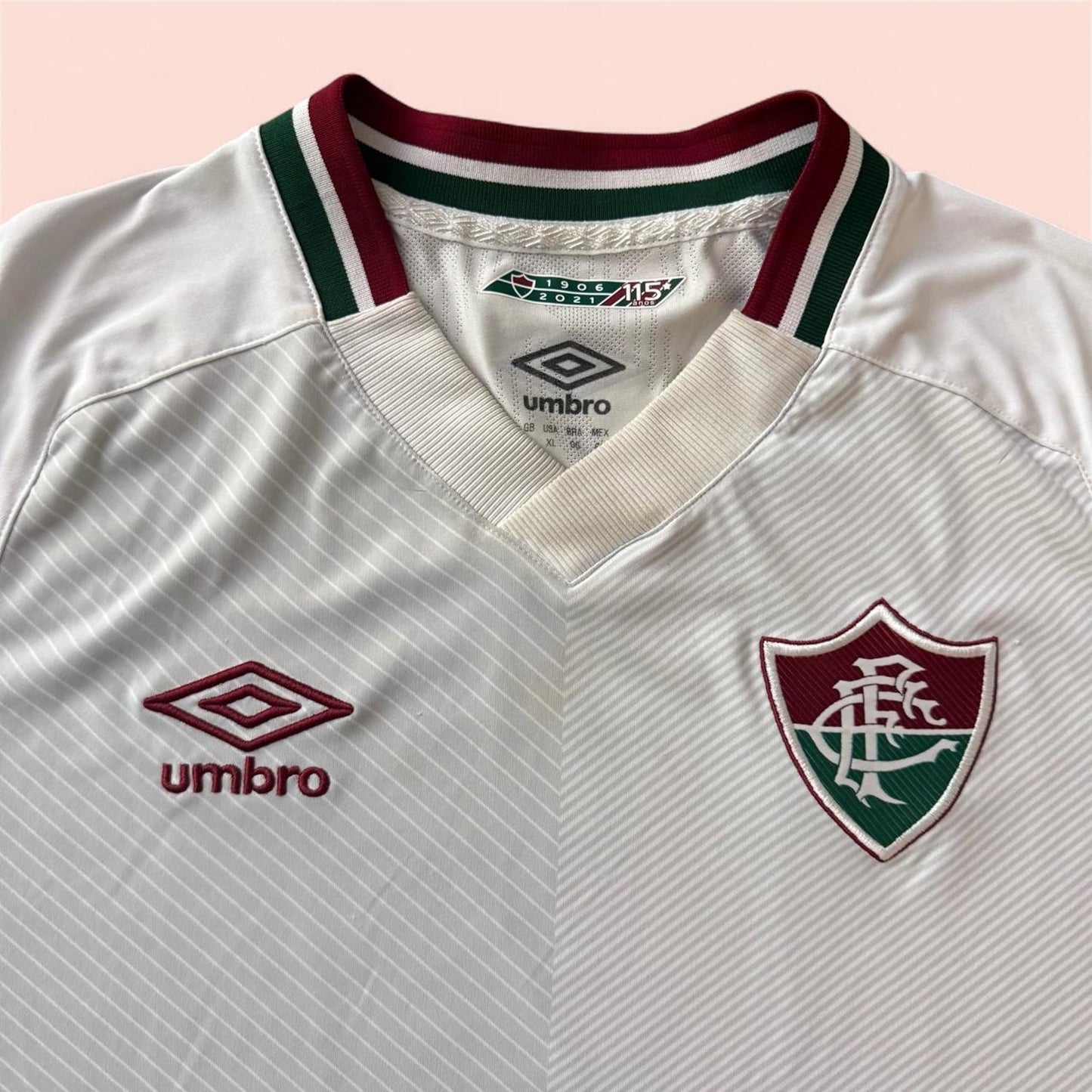 Umbro 2021/22 Fluminense 115 Year Anniversary Away Soccer Jersey Kit Mens XL