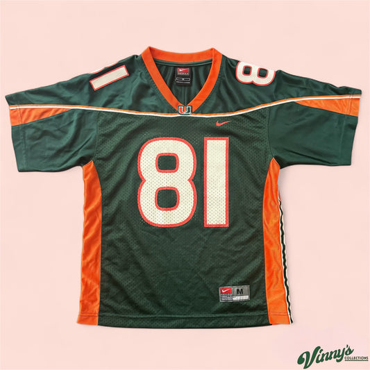 Nike NCAA Miami Hurricanes #81 College Football Jersey Youth Kids Medium
