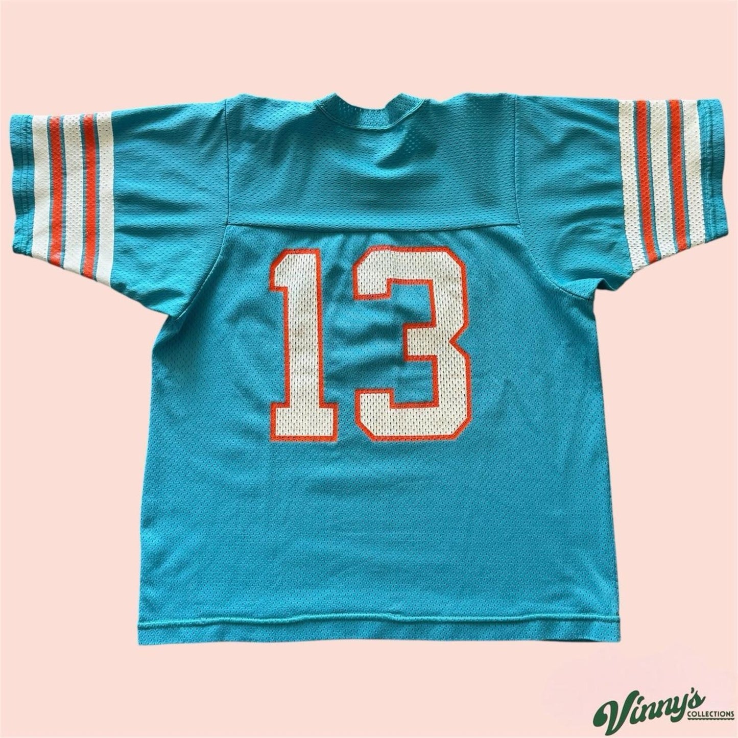 Vintage 80s Sand Knit NFL Miami Dolphins Dan Marino Football Jersey Mens Large