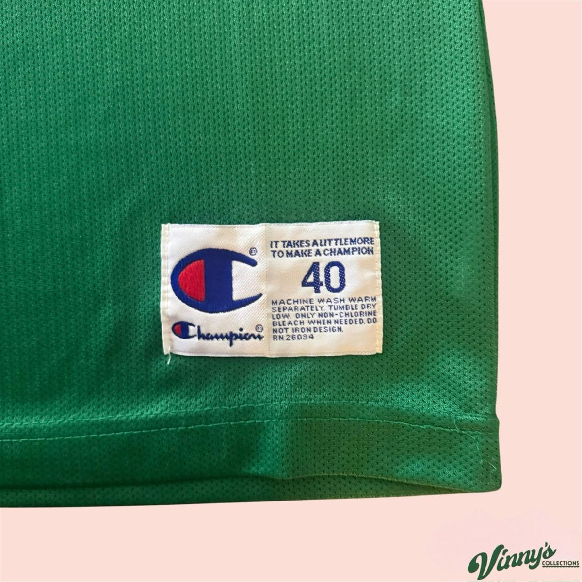 Vintage 90s Champion Boston Celtics Larry Bird Basketball Jersey Mens 40 Medium