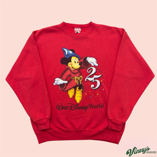 Vintage 90s Mickey 1996 Walt Disney World 25th Anniversary Sweatshirt Mens XL
