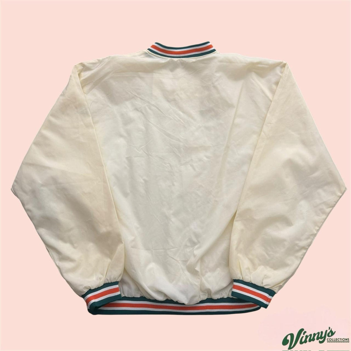 Vintage 90s Reebok NFL Miami Dolphins 3/4 Zip Jacket Mens XL