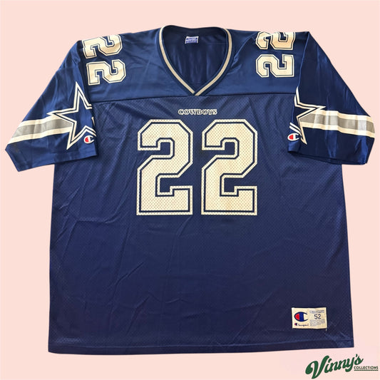 Vintage Champion NFL Dallas Cowboys Emmitt Smith Football Jersey Mens 52 2XL