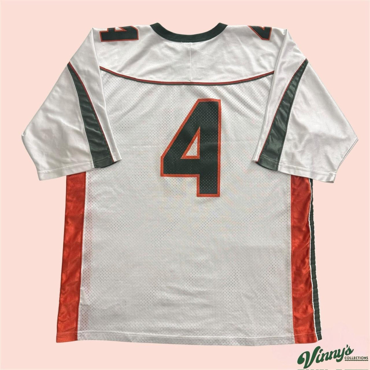 Vintage 2001 Nike Miami Hurricanes Najeh Davenport College Football Jersey Mens XL