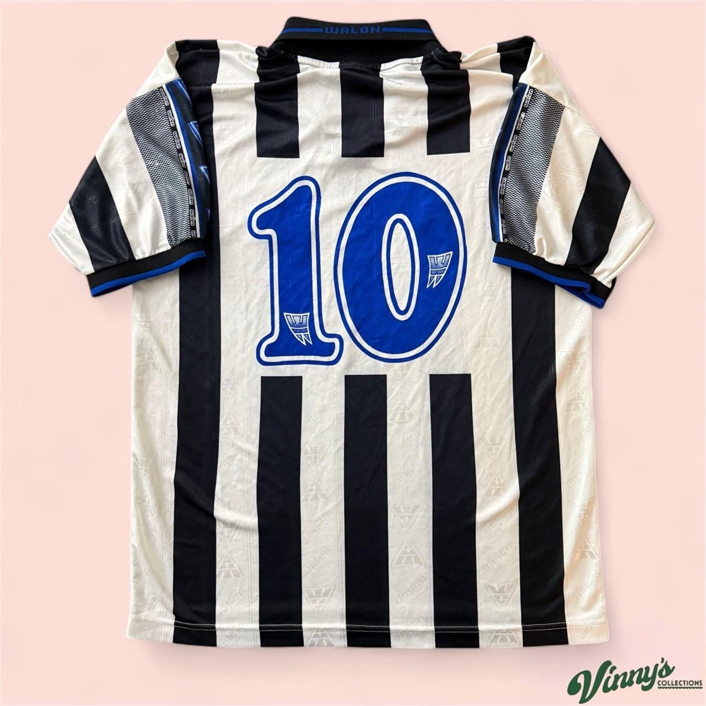 Vintage 90s Walon Newcastle United Home Soccer Jersey Kit Mens Large