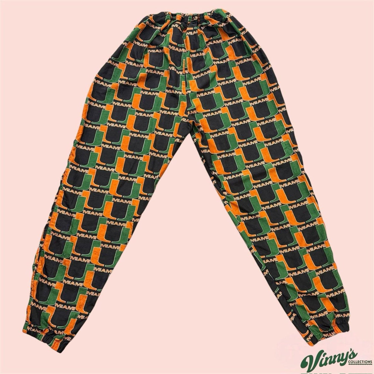 Vintage 90s Apex One Varsity Miami Hurricanes Pants Mens Large