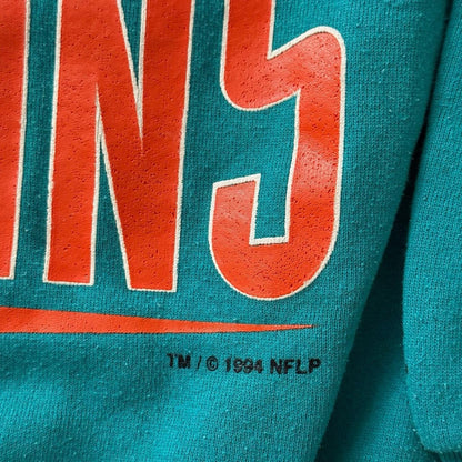 Vintage Bike 1994 NFL Miami Dolphins Football Crewneck Sweatshirt Mens XL