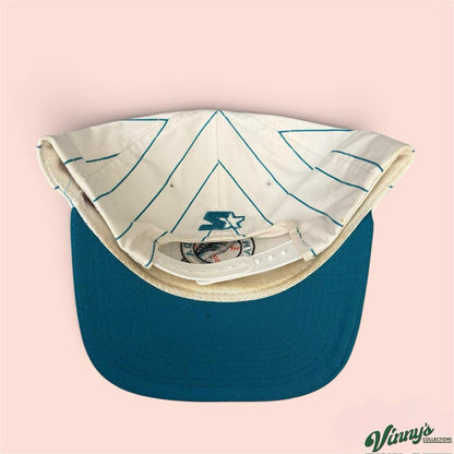 Vintage 90s Starter Florida Marlins Pinstripe Snapback Hat