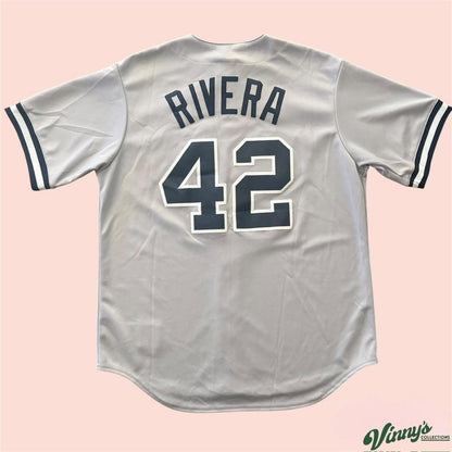 NWT Majestic MLB New York Yankees Mariano Rivera Baseball Jersey Mens Large