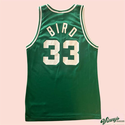 Vintage 90s Champion Boston Celtics Larry Bird Basketball Jersey Mens 40 Medium