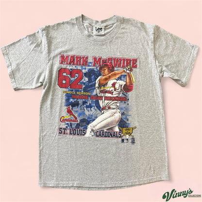 Lee MLB St Louis Cardinals Mark McGwire 62 HR Season Baseball Shirt Mens Large