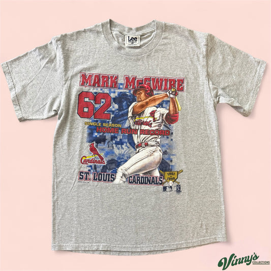 Lee MLB St Louis Cardinals Mark McGwire 62 HR Season Baseball Shirt Mens Large