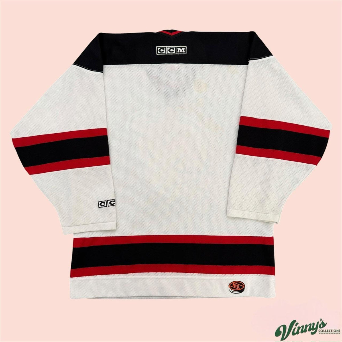 Vintage CCM New Jersey Devils Petr Sýkora Autographed Hockey Jersey Youth L/XL
