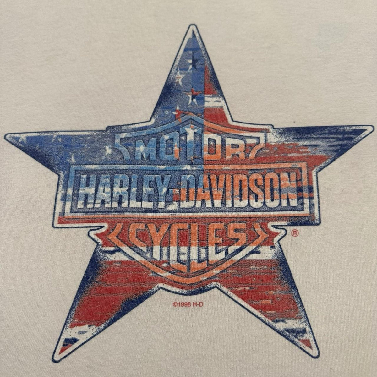 Vintage 90s Harley Davidson USA Stars & Stripes Las Vegas Bike Shirt Mens XL