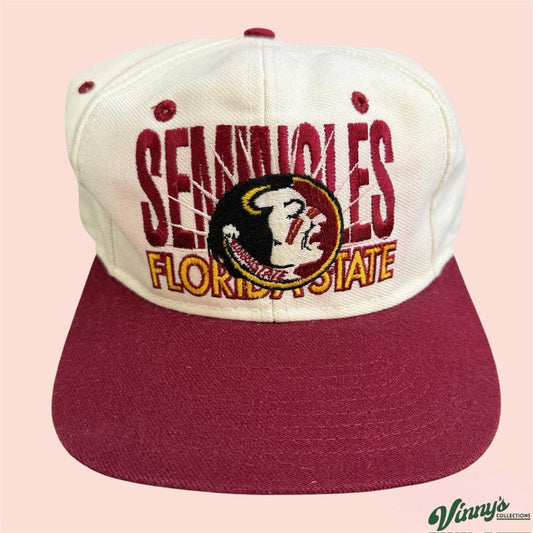 Vintage 90s Signature FSU Florida State Seminoles College Snapback Hat