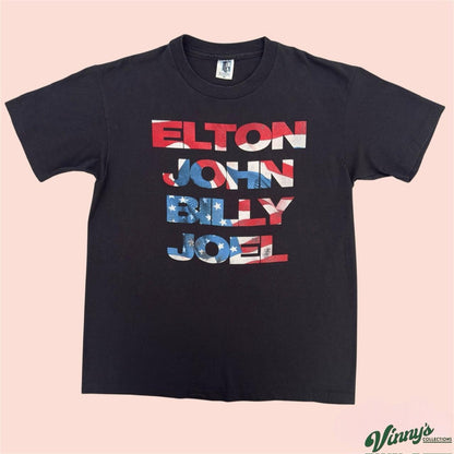 Vintage 90s GEM Elton John Billy Joel Tour Shirt Mens XL