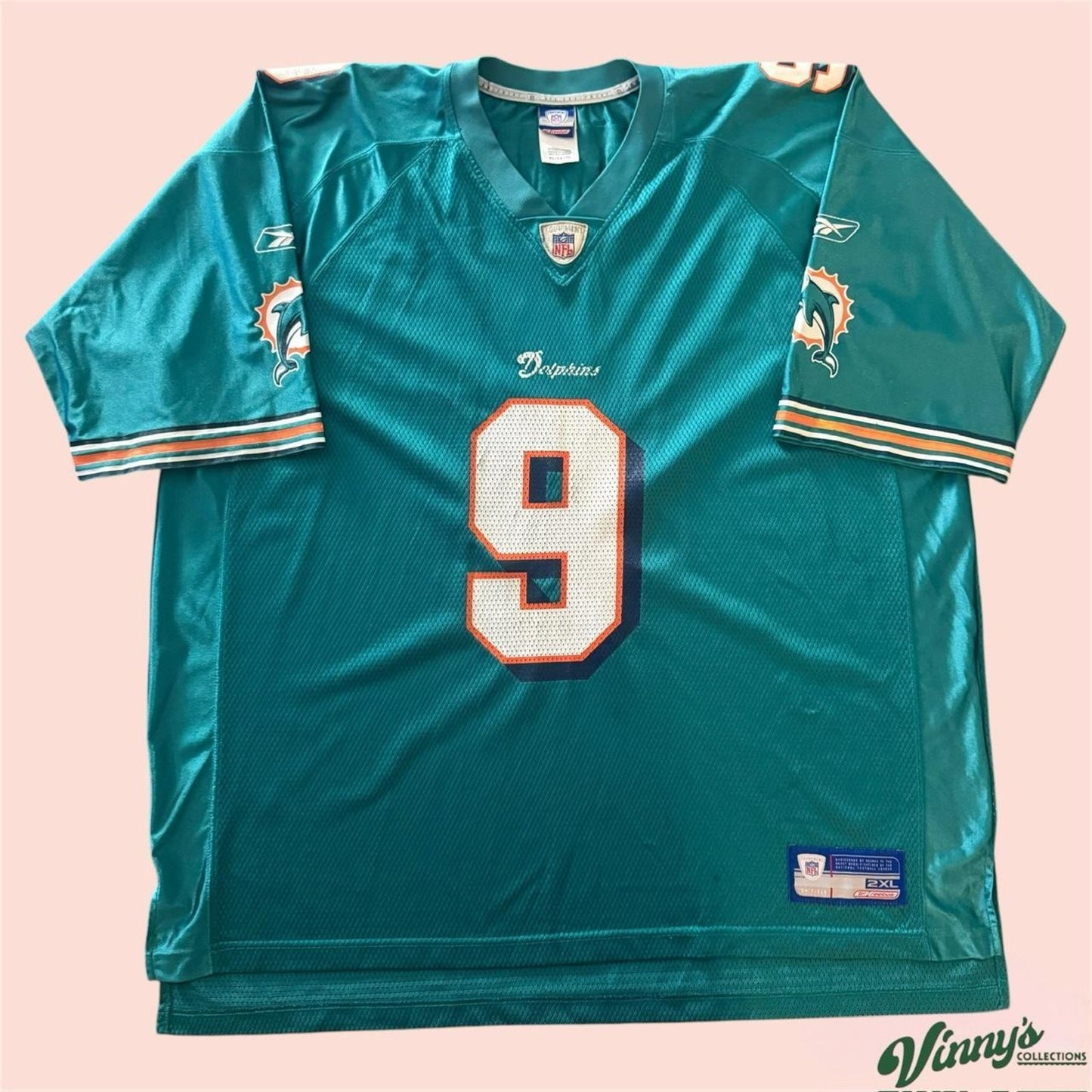 Vintage 00s Reebok NFL Miami Dolphins Jay Fiedler Football Jersey Mens 2XL