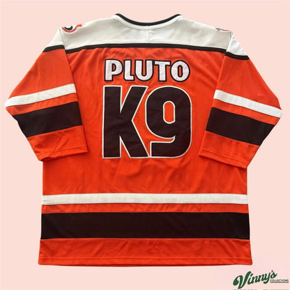 Vintage 90s Disney World Plutos Devil Dogs K9 Hockey Jersey Mens 2XL