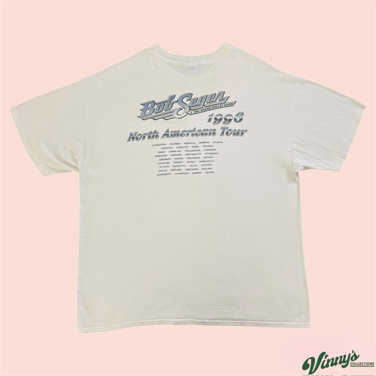 Vintage 90s Bob Seger & the Silver Bullet Band 1996 Tour Band Shirt Mens 2XL