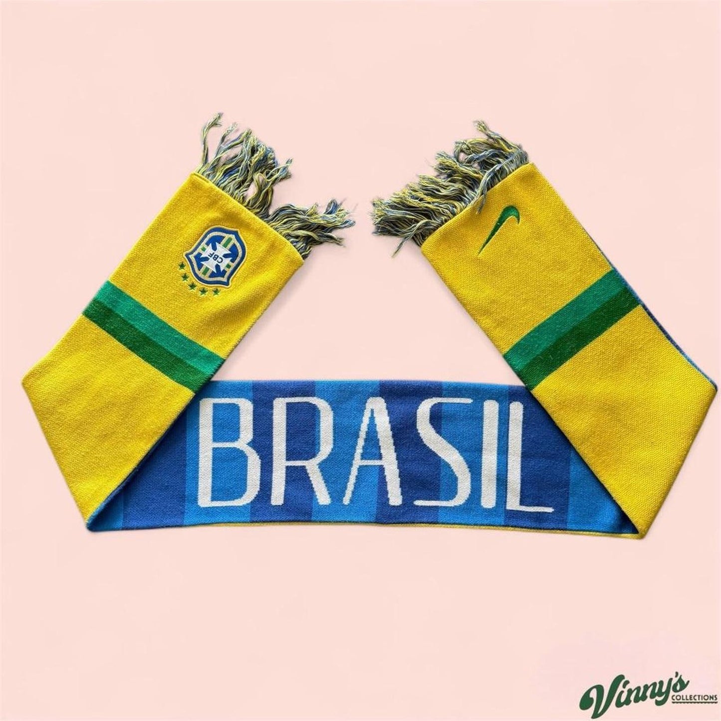 Vintage 00s Nike Brazil World Cup Soccer Scarf