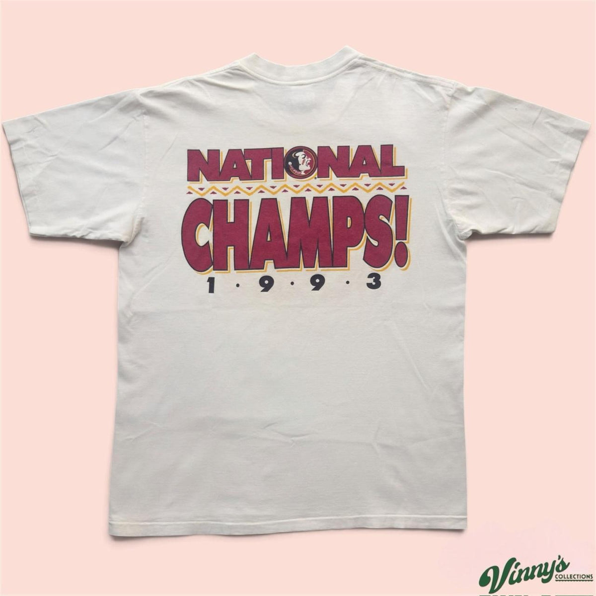 Vintage Mr Tees 1993 Florida State FSU Two Words National Champs Shirt Mens XL