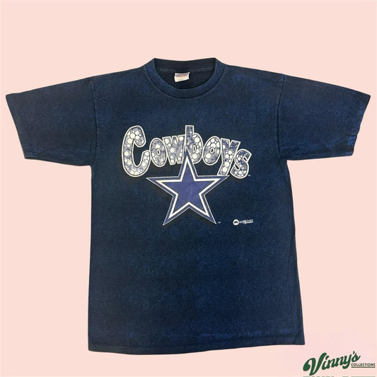 Vintage 90s Mendez Sportswear NFL Dallas Cowboys AOP Football Shirt Mens Large