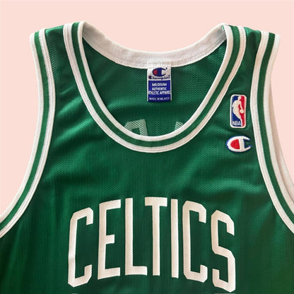 Vintage 90s Champion Boston Celtics Larry Bird Basketball Jersey Mens 40 Medium