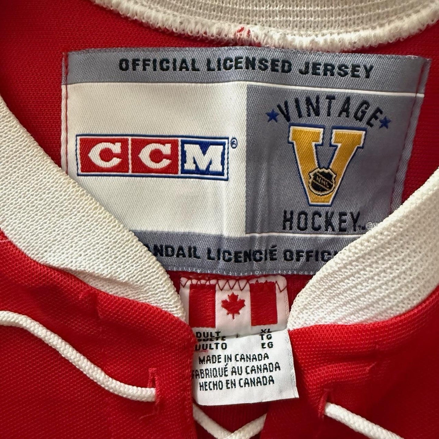 Vintage CCM NHL Montreal Canadiens Hockey Jersey Mens XL