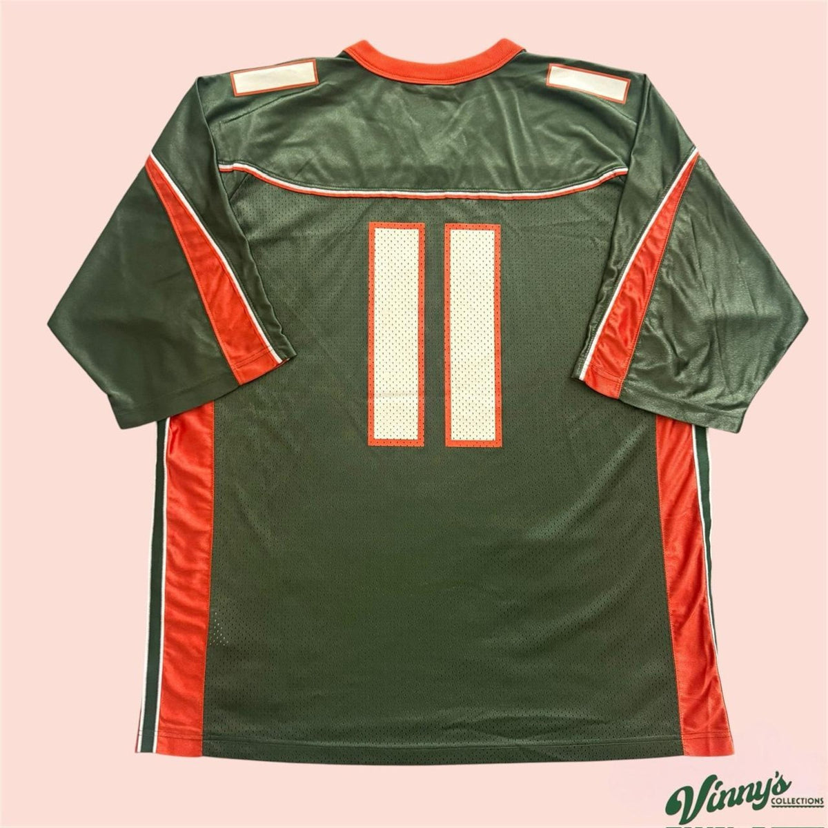 Vintage 2001 Nike Miami Hurricanes Ken Dorsey College Football Jersey Mens XL