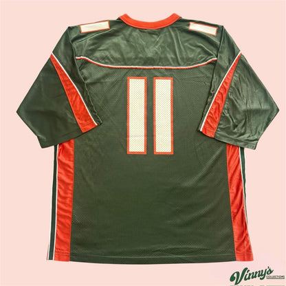 Vintage 2001 Nike Miami Hurricanes Ken Dorsey College Football Jersey Mens XL