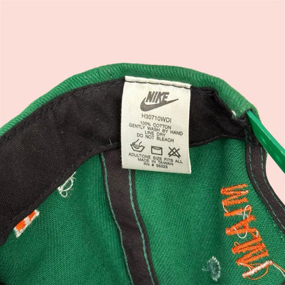 Vintage 90s Nike Miami Hurricanes College Snapback Hat