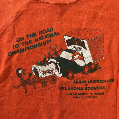 Signal Sports Miami Hurricanes Oklahoma Sooners College Sweatshirt Mens Large