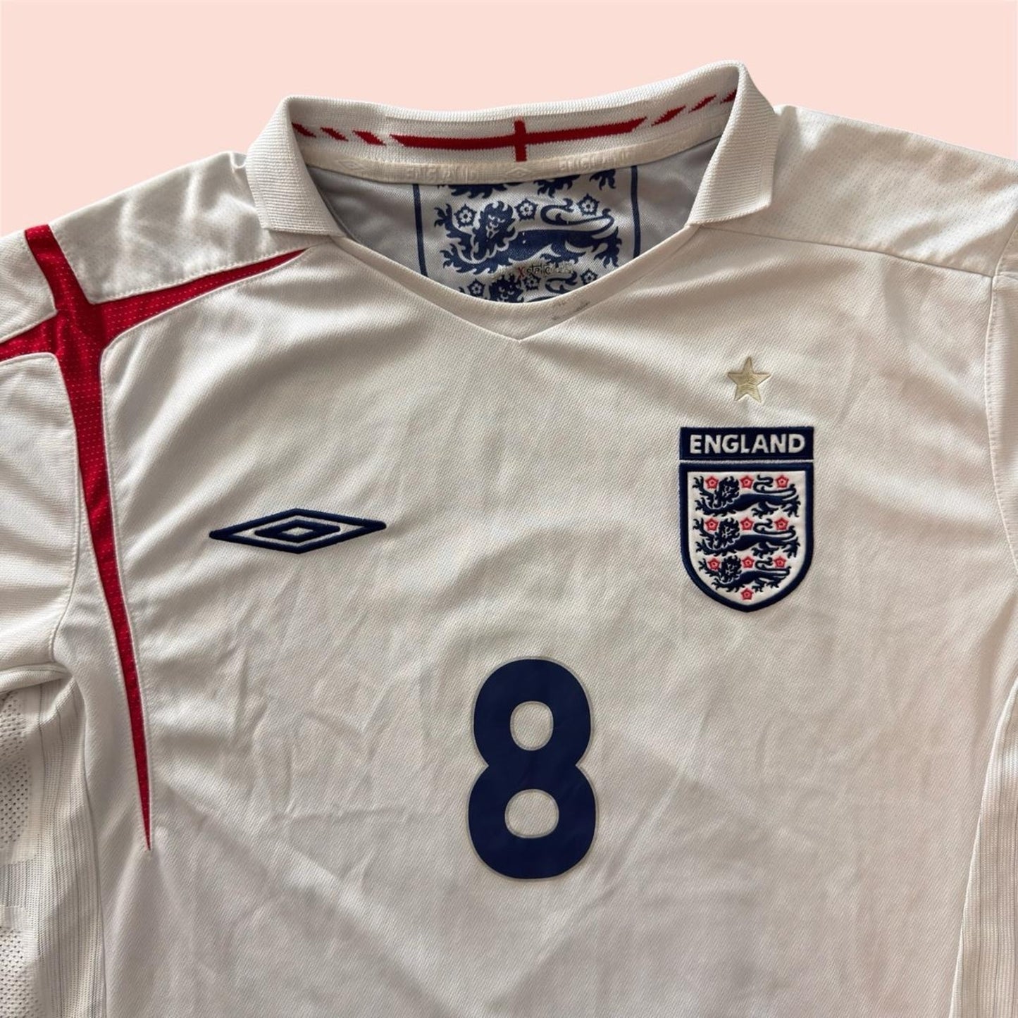 Vintage Umbro 2006 England Frank Lampard World Cup Home Soccer Jersey Mens Large