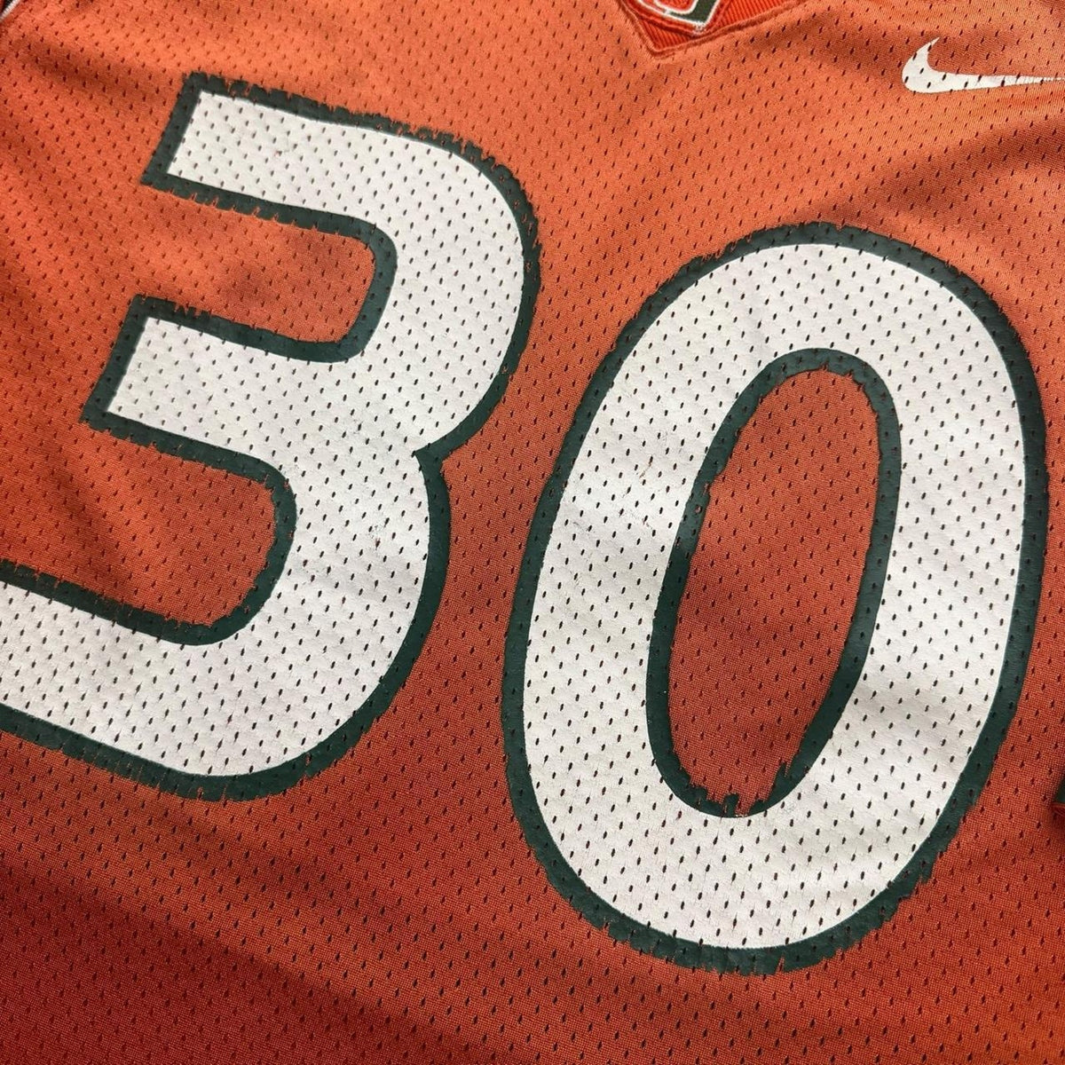 Vintage 00s Nike Miami Hurricanes #30 Football Jersey Mens Large